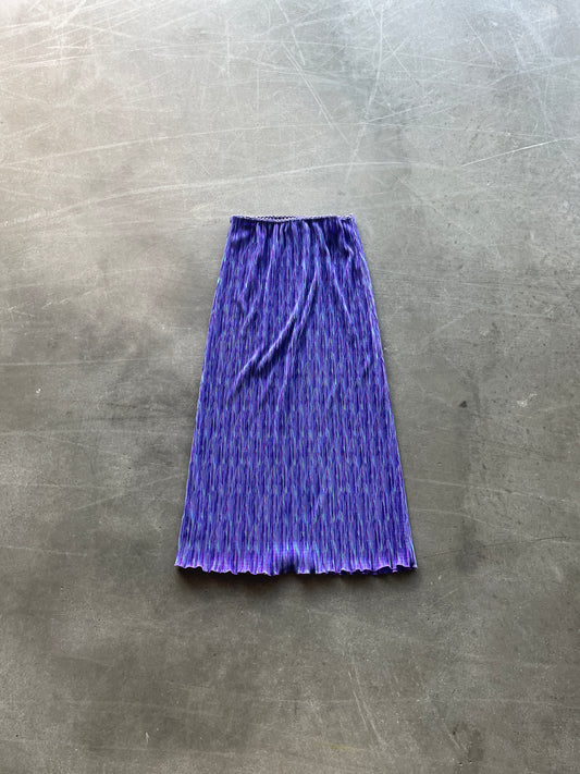 Pleated purple midi skirt