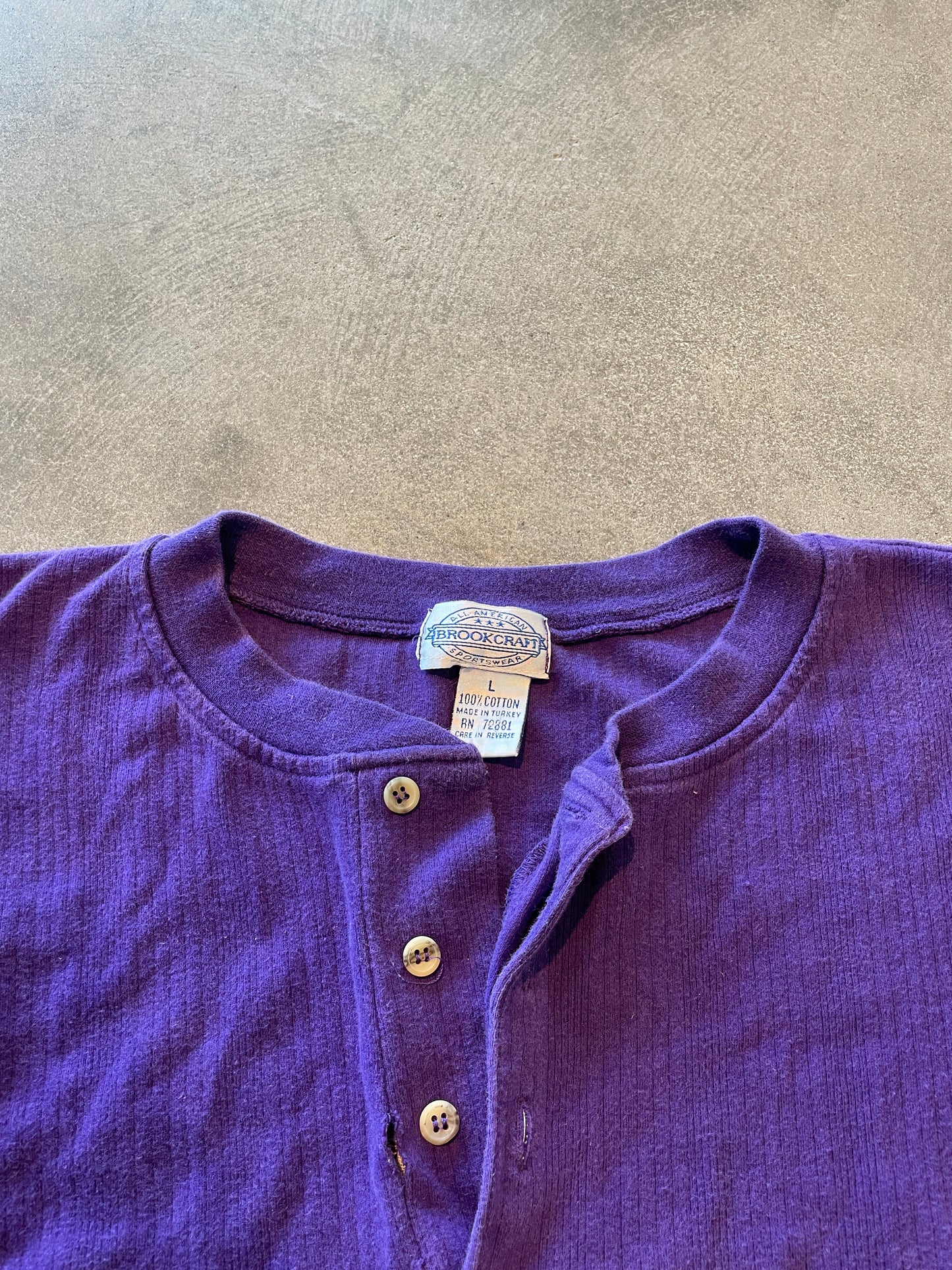 Purple button up men's shirt - L