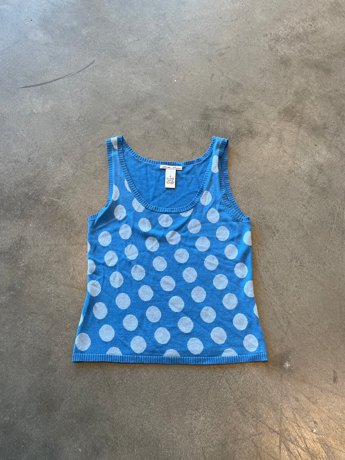 Blue sweater tank - M