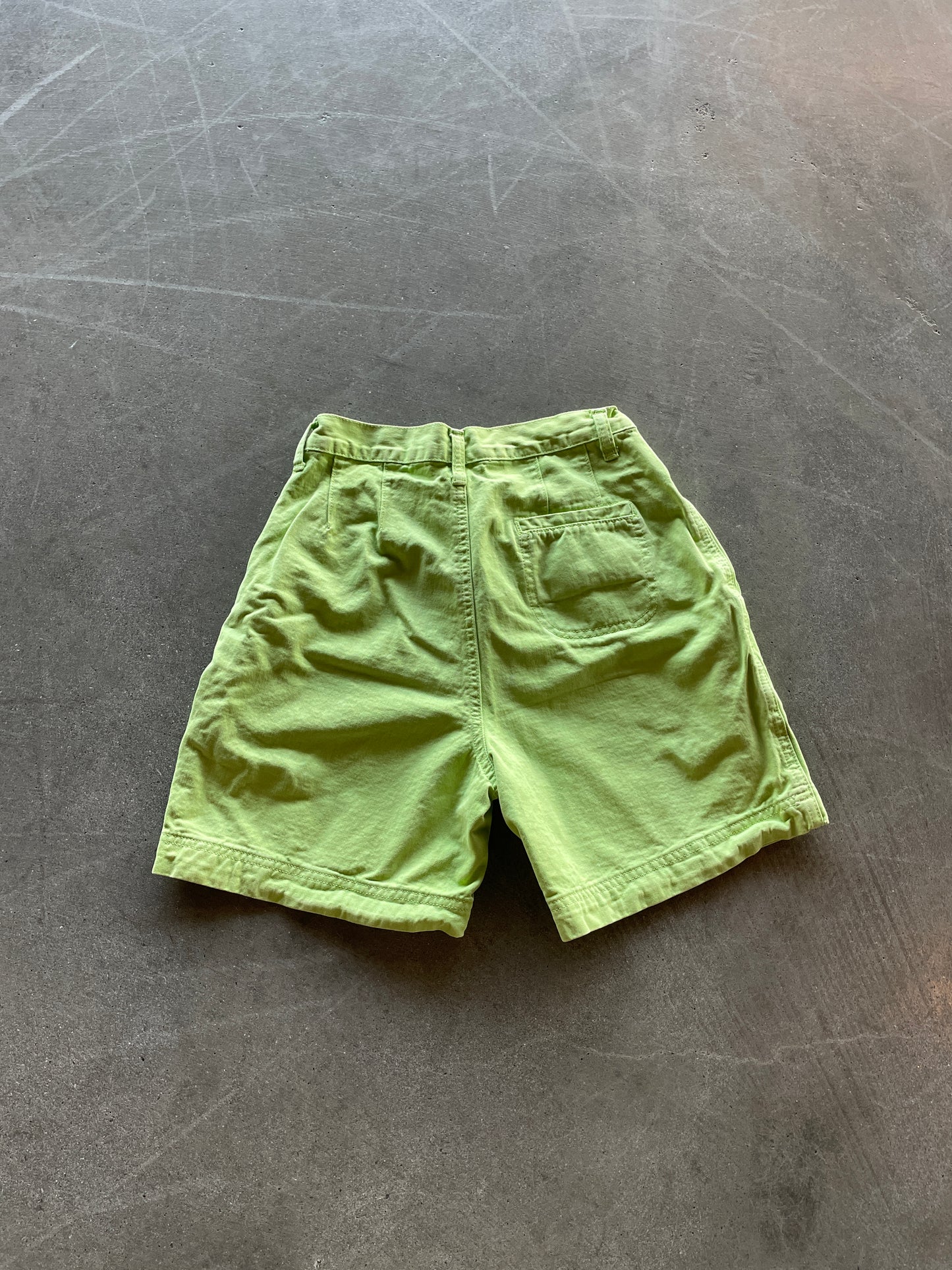 High waisted lime green shorts - S