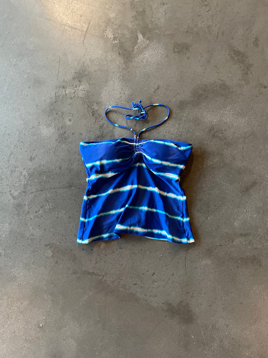 Blue Halter Swimsuit Top - L