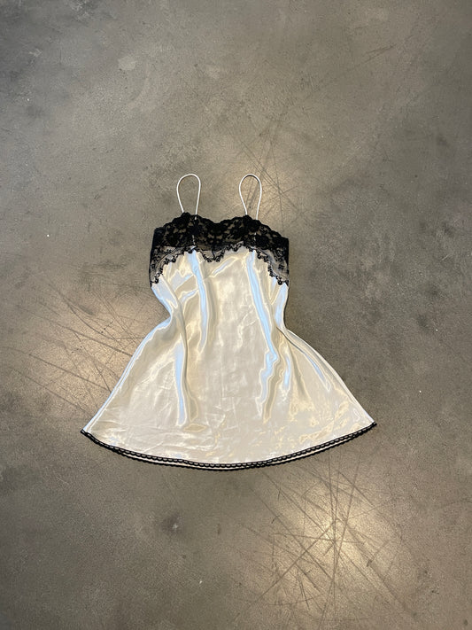 White lingerie slip dress - M