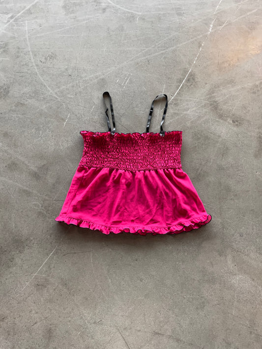Hot pink lingerie tank - XL