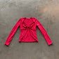 Red long sleeve heart shaped blouse