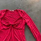 Red long sleeve heart shaped blouse