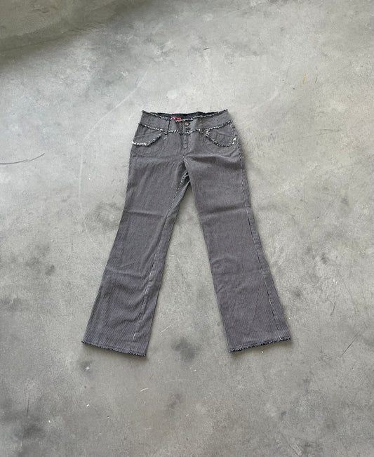 Aem'kei striped distressed pants