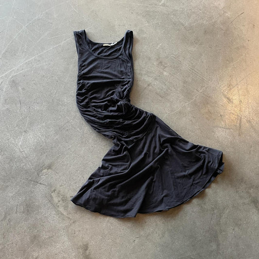 Ruched Black Dress - XS
