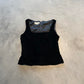 Black velvet tank top